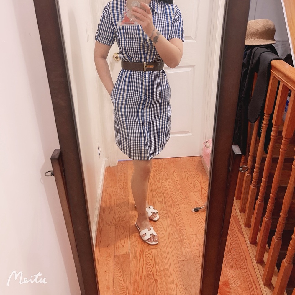 nwt Theory Women’s Mayvine Dillon Plaid Shirt Dress size0 xs s